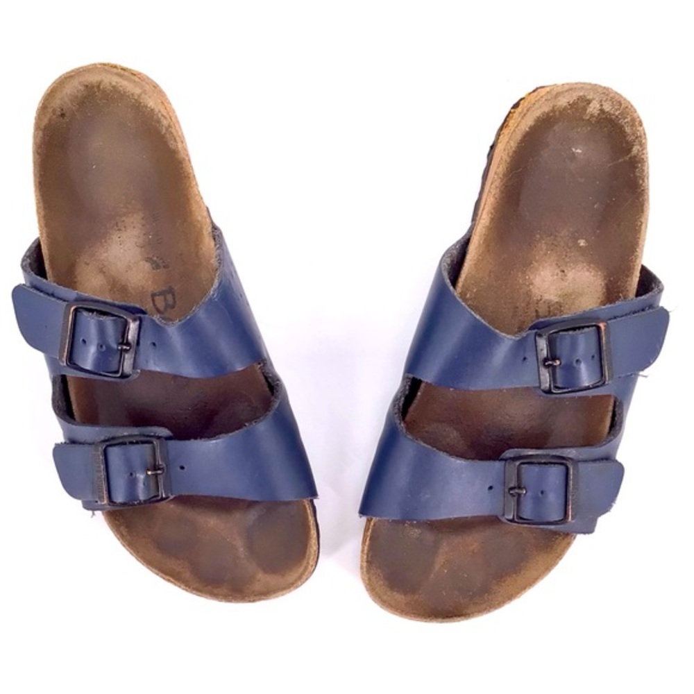 Birkenstock Betula 245 Sandals Size L7 M5 Blue Two Strap Leather